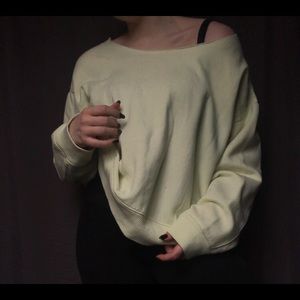 cropped over sized sweatshirt